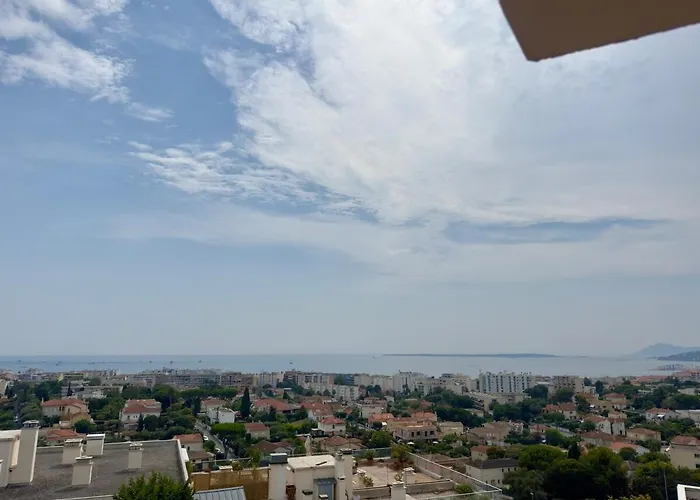 아파트 Sea View 4 People Terrace 60 M & Pool 앙티브