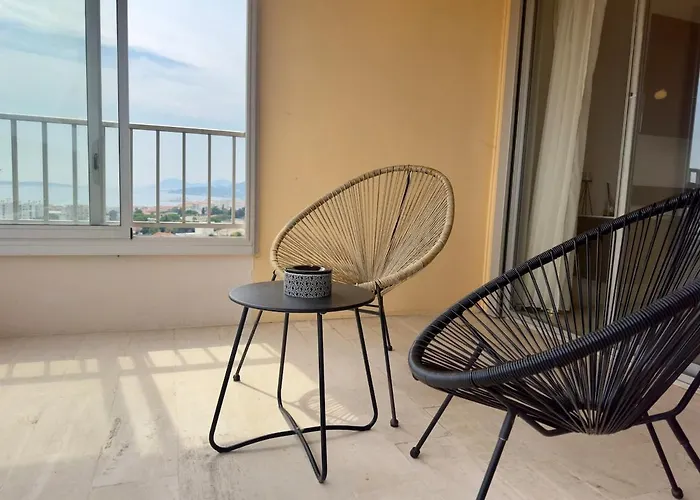Sea View 4 People Terrace 60 M & Pool * 앙티브